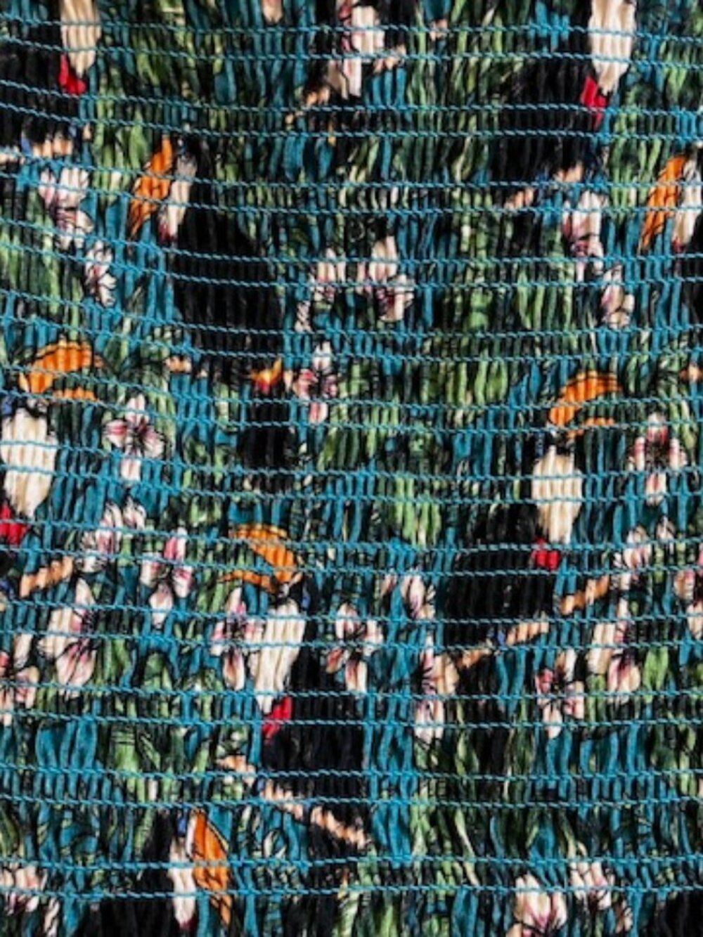 Anthro-Dolan Smocked Toucan Top